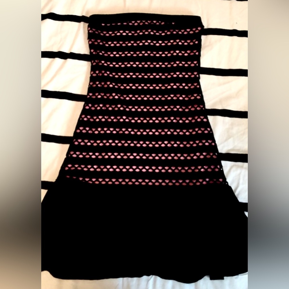 Black and pink party dress
